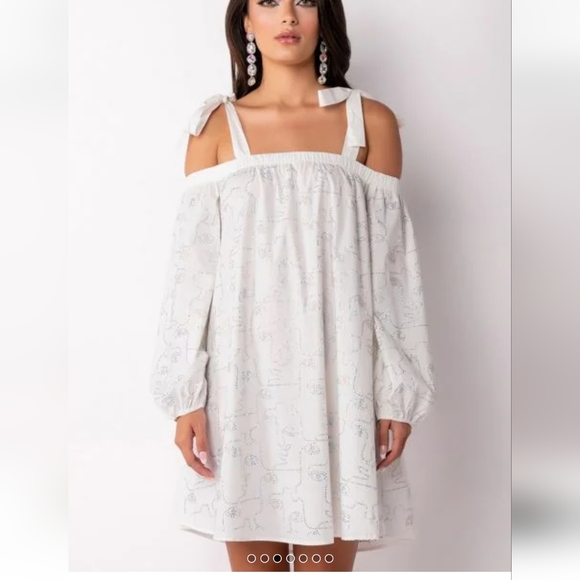 NWT Gorgeous Akira Face Off Boho Sparkling Chic Midi Dress - Picture 16 of 16